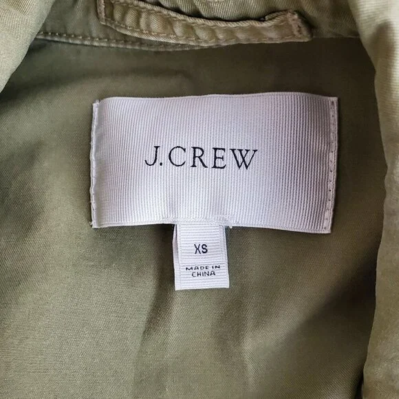J. Crew Womans XS Boyfriend Fatigue Parka Field Cargo Jacket Utility Green - Picture 8 of 12